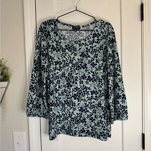 Jones New York Pullover Blue Top